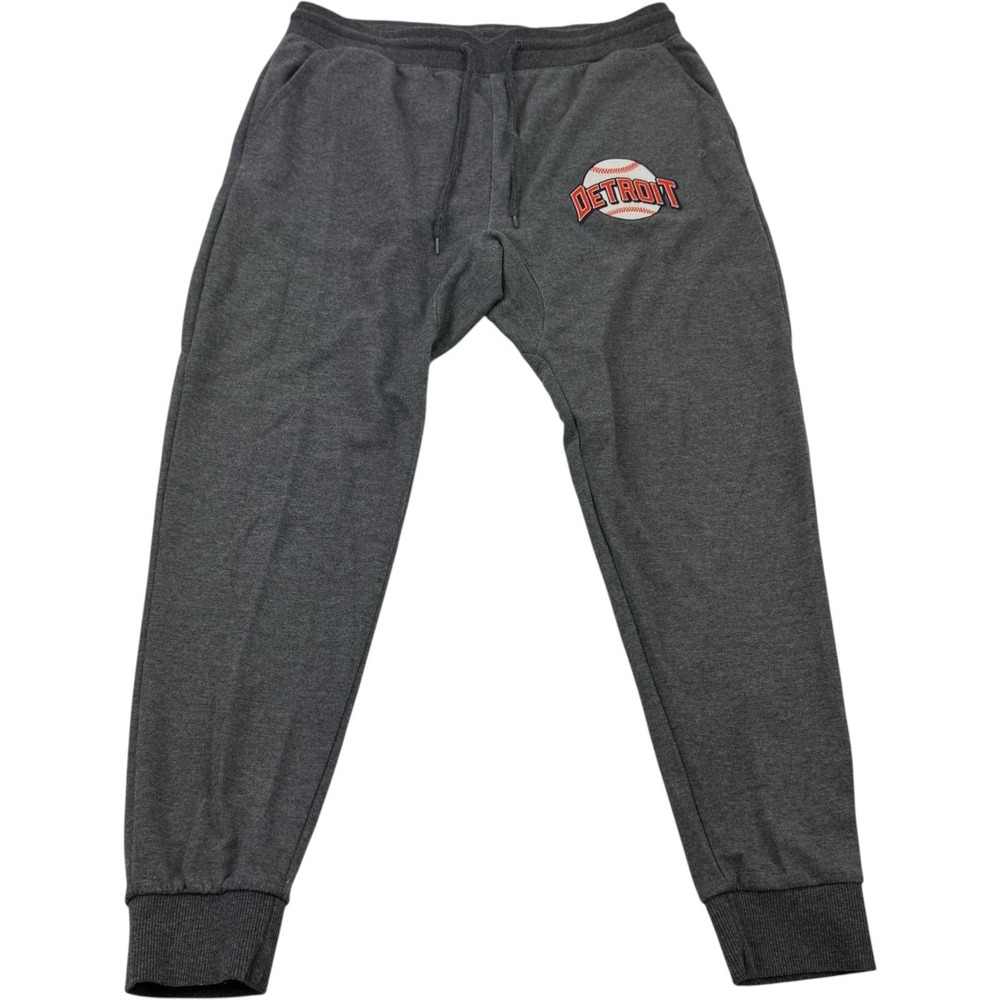 Zubaz Gray Detroit Tigers Jogger Sweatpants Men's Size Large